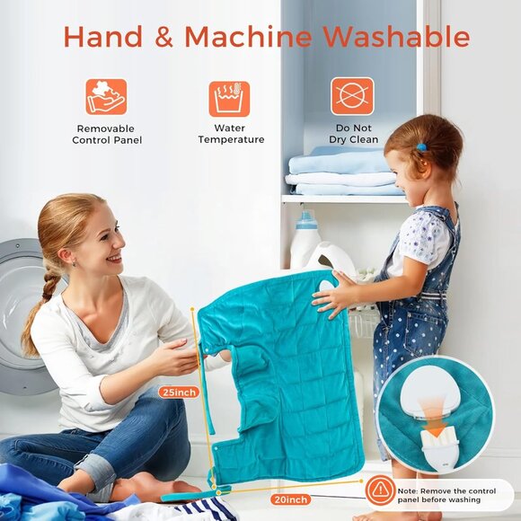 Weighted Heating Pad for Neck Soft Flannel with Timer Auto Shut Off Gift - Picture 7 of 7